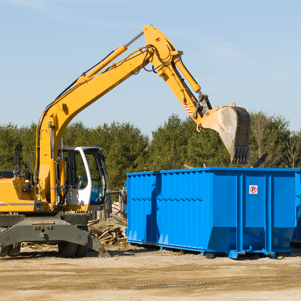 are there any restrictions on where a residential dumpster can be placed in Moreland Hills